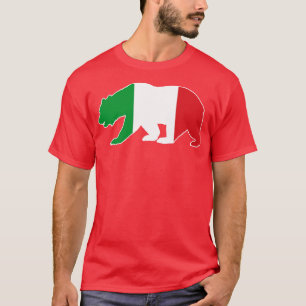 Italienischer Braunbär Italienische Flagge Italian T-Shirt