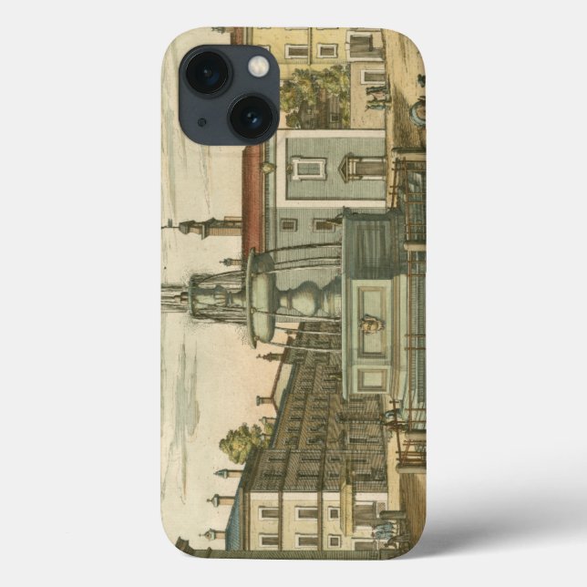 Italienischer Brunnen auf dem Platz der Stadt bei  Case-Mate iPhone Hülle (Rückseite)
