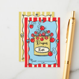 Italienischer Cherry Tomato Diaper Raffle Begleitkarte