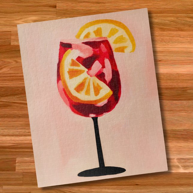 Italienischer Cocktail Happy Hour Vintage Retro Ab Puzzle (Von Creator hochgeladen)
