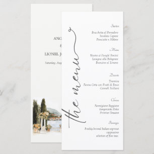 Italienischer Comer See Hochzeit Italien Menükarte