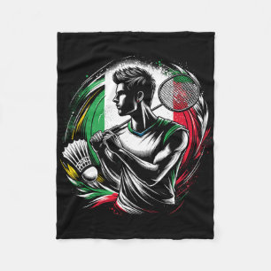 Italienischer Dminton Player Sportsman Athlete Coa Fleecedecke