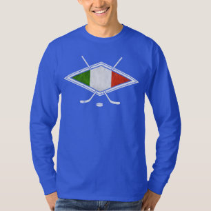 Italienischer Eis-Hockey-T - Shirt mit Namen u.