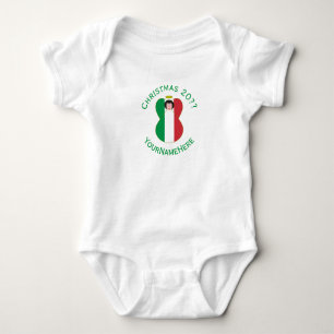 Italienischer Engel Weihnachtsflagge Personalisier Baby Strampler