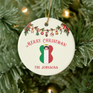 Italienischer Engel Weihnachtsgirlande Xmas-Party Keramik Ornament