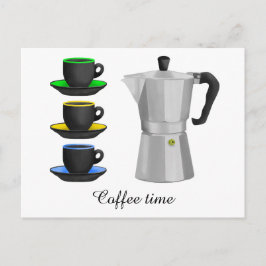 Italienischer Espresso-Kaffeekorb Postkarte