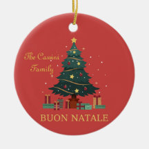 Italienischer Familienname Buon Natale Custom Tree