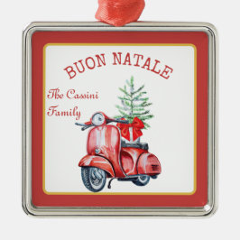 Italienischer Familienname Buon Natale Custom Tree Ornament Aus Metall