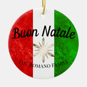 Italienischer Familienname Buon Natale Fahndung We Keramik Ornament
