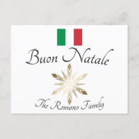 Italienischer Familienname Buon Natale Flag und Sn