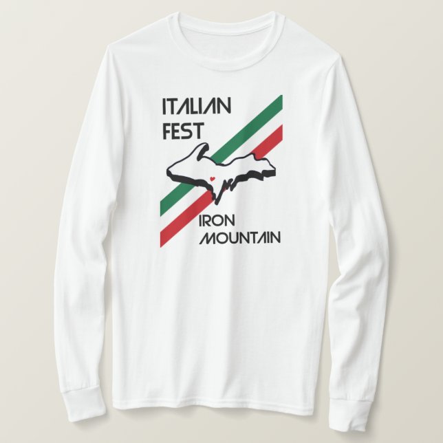 Italienischer Fest Eisen Berg Michigan Fahne T - S T-Shirt (Design vorne)