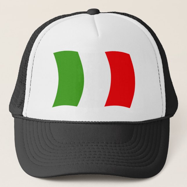 Italienischer Flaggenhut Truckerkappe (Vorderseite)