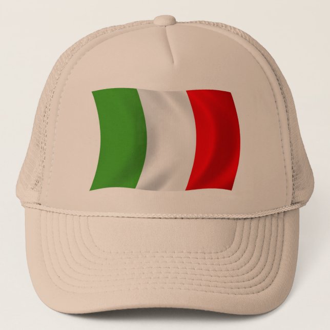 Italienischer Flaggenhut Truckerkappe (Vorderseite)