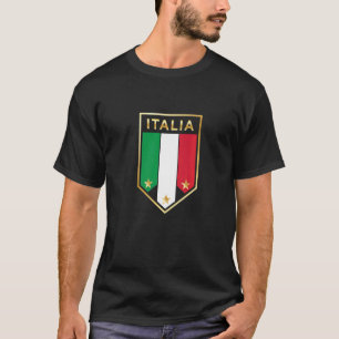 Italienischer Flaggenschild für Grafiker T-Shirt