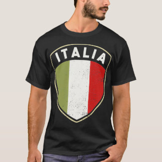 Italienischer Flaggenschild T-Shirt