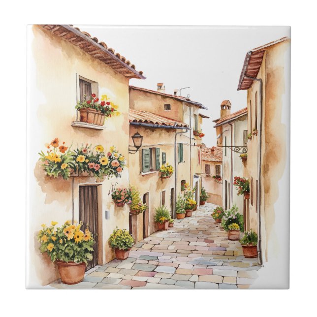 Italienischer Frühling Clipart Fliese (Vorderseite)