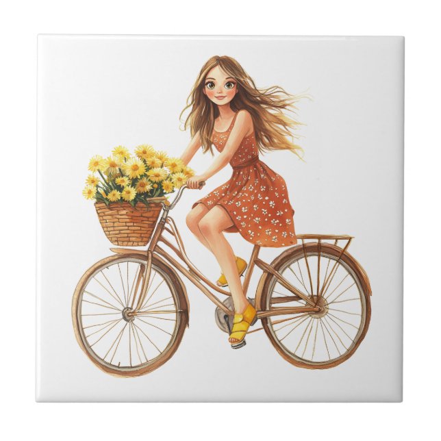 Italienischer Frühling Clipart Fliese (Vorderseite)