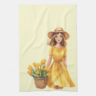 Italienischer Frühling Clipart Geschirrtuch