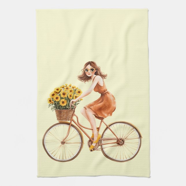 Italienischer Frühling Clipart Geschirrtuch (Vertikal)