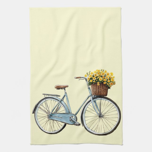 Italienischer Frühling Clipart Geschirrtuch (Vertikal)