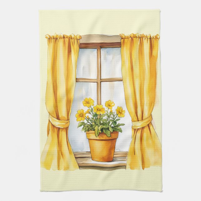 Italienischer Frühling Clipart Geschirrtuch (Vertikal)