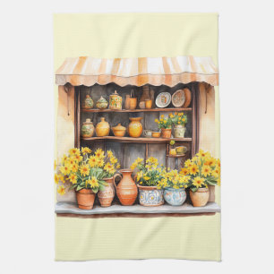 Italienischer Frühling Clipart Geschirrtuch
