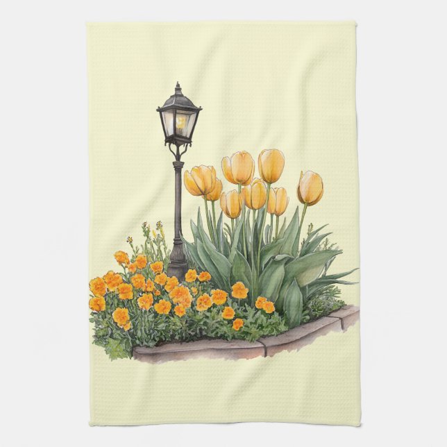 Italienischer Frühling Clipart Geschirrtuch (Vertikal)