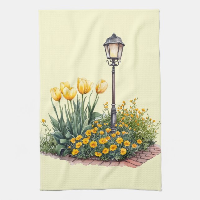 Italienischer Frühling Clipart Geschirrtuch (Vertikal)