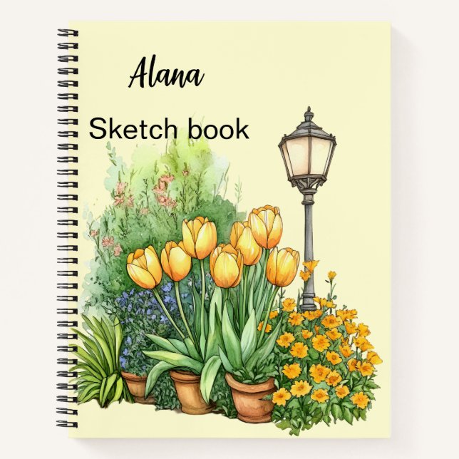 Italienischer Frühling Clipart Notizbuch (Vorderseite)
