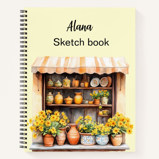 Italienischer Frühling Clipart Notizbuch (Vorderseite)