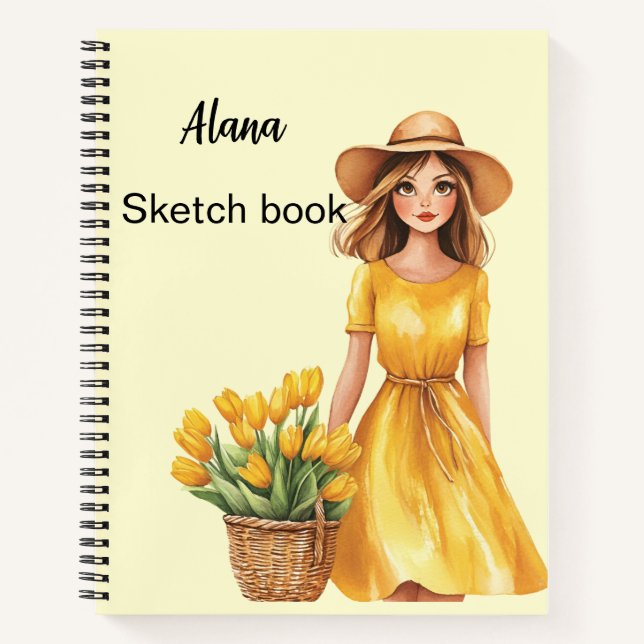 Italienischer Frühling Clipart Notizbuch (Vorderseite)