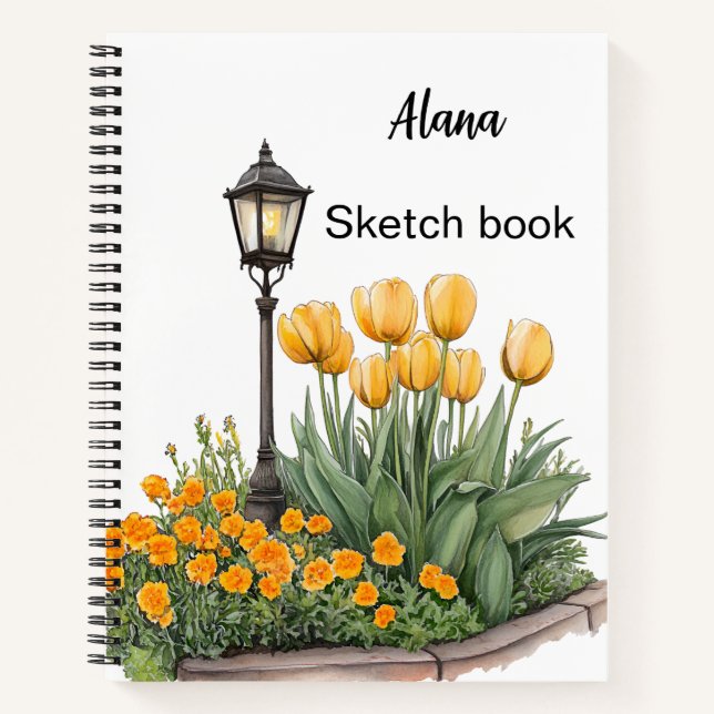 Italienischer Frühling Clipart Notizbuch (Vorderseite)