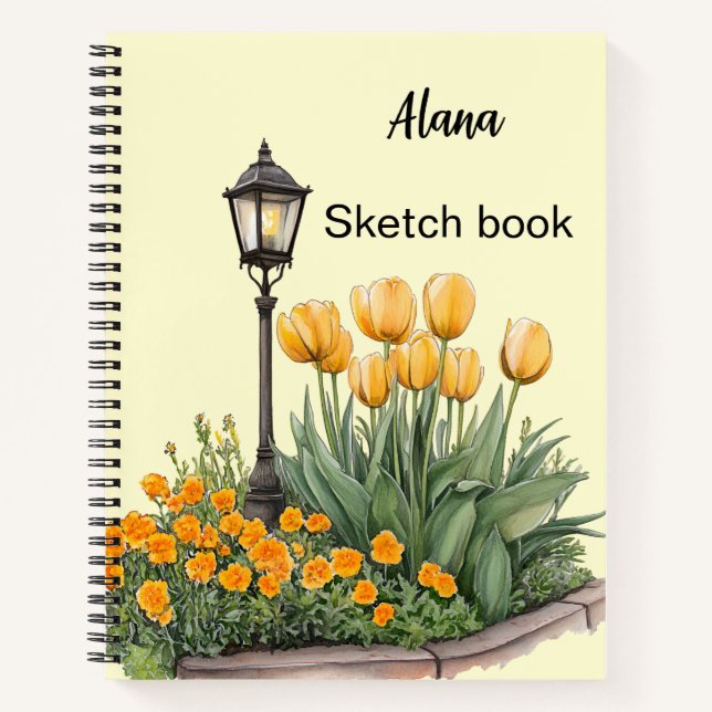Italienischer Frühling Clipart Notizbuch (Vorderseite)