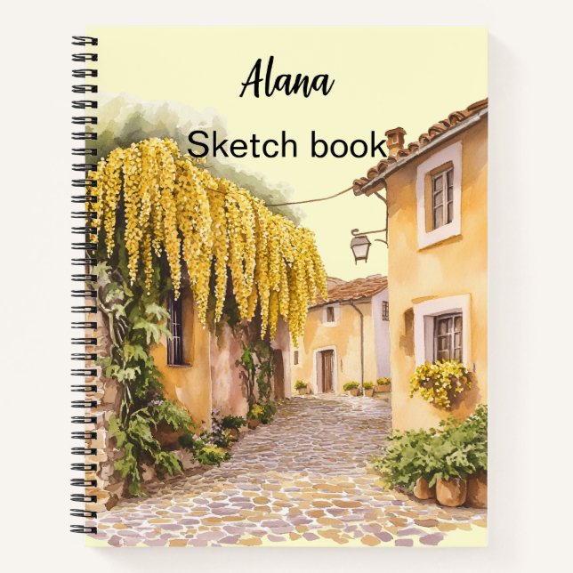 Italienischer Frühling Clipart Notizbuch (Vorderseite)