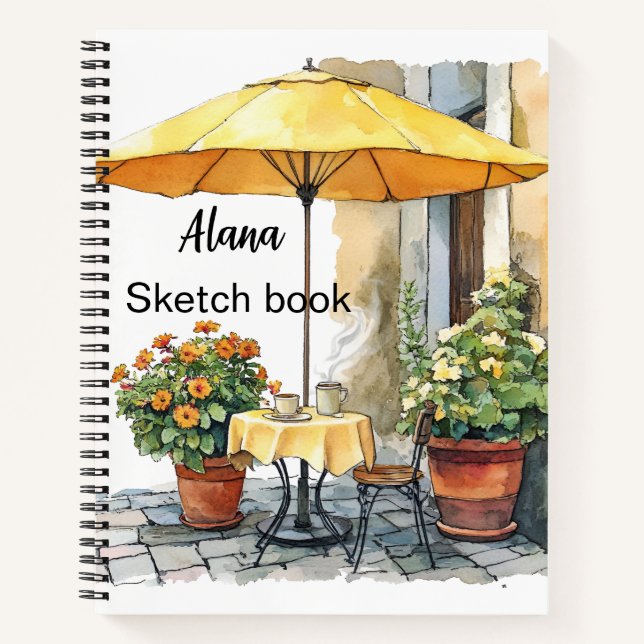 Italienischer Frühling Clipart Notizbuch (Vorderseite)