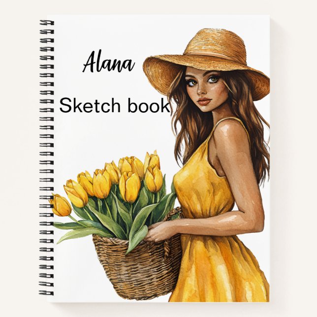 Italienischer Frühling Clipart Notizbuch (Vorderseite)