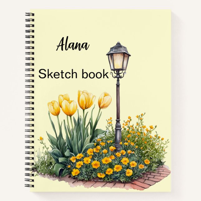 Italienischer Frühling Clipart Notizbuch (Vorderseite)