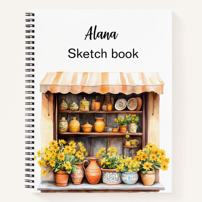 Italienischer Frühling Clipart Notizbuch (Vorderseite)
