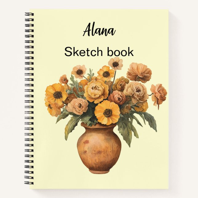 Italienischer Frühling Clipart Notizbuch (Vorderseite)