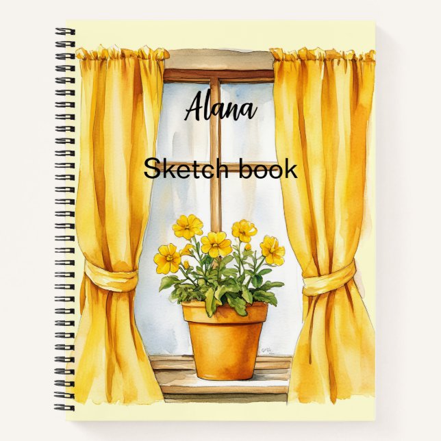 Italienischer Frühling Clipart Notizbuch (Vorderseite)