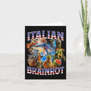 Italienischer Gehirnfäule großer Meme 4. Juli Flag Karte