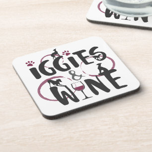 Italienischer Grauhund Hundebesitzer Weinliebhaber Getränkeuntersetzer