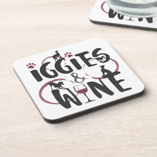 Italienischer Grauhund Hundebesitzer Weinliebhaber Getränkeuntersetzer