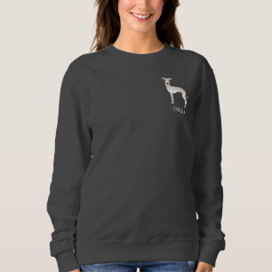 Italienischer Grauhund mit Niedlichem Hund mit ben Sweatshirt