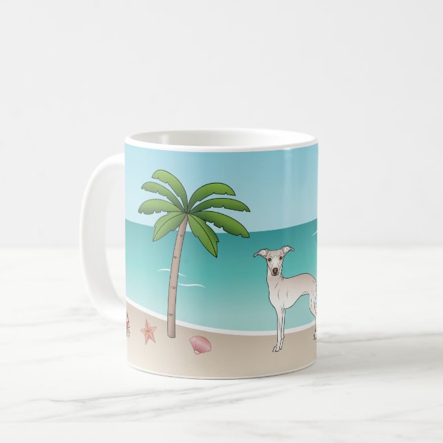 Italienischer Grauschwund im Tropical Summer Beach Kaffeetasse (Vorderseite Links)