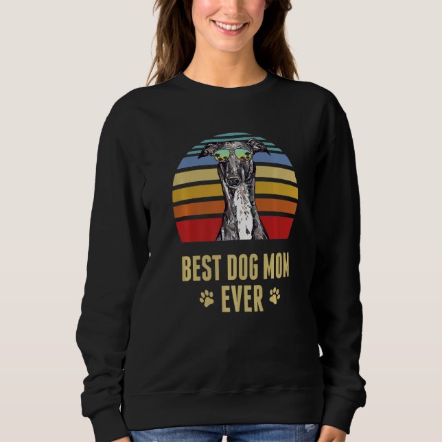 Italienischer Greyhound Best Hund Mama je Retro Su Sweatshirt (Vorderseite)