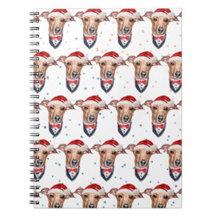 Italienischer Greyhound Dog Breen Weihnachten Notizblock