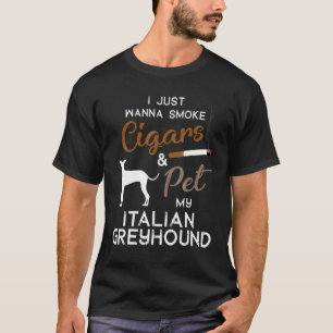 Italienischer Greyhound Dog Cigar Eigentümer Xmas T-Shirt