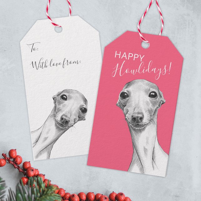Italienischer Greyhound Dog Funny Christmas Howlid Geschenkanhänger (Von Creator hochgeladen)