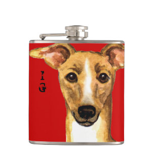 Italienischer Greyhound-Farbblock Flachmann